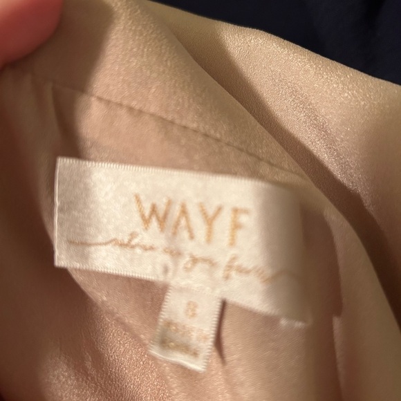 WAYF The Angelina Slit Wrap Gown in tan - Picture 12 of 14